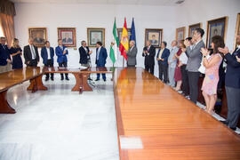 Toma de posesión de Juan José Hinojosa como Decano de la Facultad de Derecho. Facultad de Derecho.  Junio de 2016