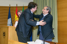 Toma de posesión de Enrique Baena Peña como nuevo catedrático de Filología Española, Italiana, Románica, Teoría de la Literatura y Literatura Comparada. Edificio del Rectorado. Marzo de 2017