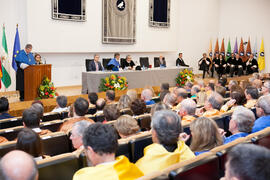 Imposición de la Medalla de Oro de la Universidad de Málaga a Adelaida de la Calle. Paraninfo. Ma...