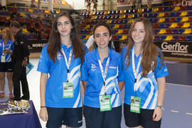 Grupo de voluntarias. Campeonato del Mundo Universitario de Balonmano. Antequera. Julio de 2016