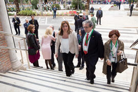 José Ángel Narváez y Susana Díaz. XXV Cumbre Hispano-Francesa. Edificio del Rectorado. Febrero de 2017