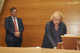 Toma de posesión de María del Carmen Sánchez Hernández como nueva Vicerrectora Adjunta de Concursos y Normativa del PDI de la Universidad de Málaga. Edificio del Rectorado. Abril de 2024
