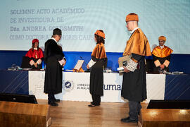 Investidura de Andrea Goldsmith como doctora "Honoris Causa" por la Escuela Técnica Superior de Ingeniería de Telecomunicación de la Universidad de Málaga. Paraninfo. Octubre de 2024