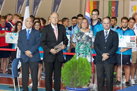 Pedro Montiel, Wolf Frühauf, Adelaida de la Calle y Manuel Jesús Barón. Ceremonia de apertura del...