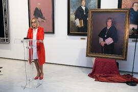 Adelaida de la Calle. Presentación del cuadro de la rectora Adelaida de la Calle en la Galería de Rectores de la Universidad de Málaga. Edificio del Rectorado. Marzo de 2019