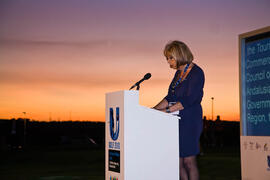 Intervención de Adelaida de la Calle. Inauguración del Campeonato Mundial Universitario de Golf. ...