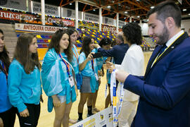 Entrega de medallas. Ceremonia de clausura del Campeonato Europeo Universitario de Balonmano. Ant...