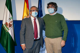 Toma de posesión de Nicolás Miguel Madrid Labrador como nuevo profesor titular del Área de Matemática Aplicada de la Universidad de Málaga. Paraninfo. Diciembre de 2021