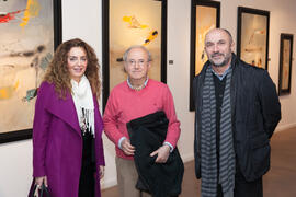 Macarena Parrado, Carlos Barceló y Eugenio José Luque. Inauguración de la exposición "Econom...