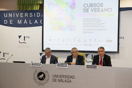 Diego Vera, José Ángel Narváez y José Antonio Cristóbal. Presentación de los Cursos de Verano 201...