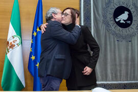 Toma de Posesión de Lourdes Rubio Valverde como nueva profesora titular del Departamento de Biología Vegetal de la Universidad de Málaga. Edificio del Rectorado. Febrero de 2018