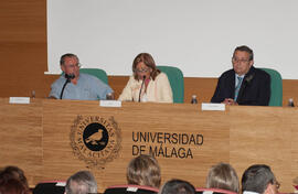 Homenaje a D. Nicolás Castellanos, Presidente de la Asociación Hombres Nuevos. Rectorado de la Universidad de Málaga. Junio de 2006