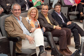 Miembros del equipo de gobierno universitario en la Clausura de las Jornadas de Puertas Abiertas ...