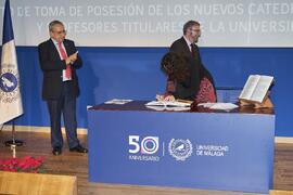 Toma de posesión de María Rodríguez Bailón como profesora titular del Área de Fisioterapia de la Universidad de Málaga. Paraninfo. Diciembre de 2022