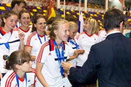 Medalla de bronce para Rusia. Acto de clausura y entrega de medallas. 14º Campeonato del Mundo Un...