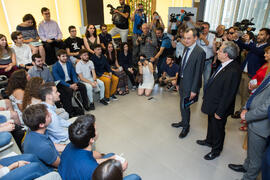 Visita del ministro Pedro Duque al edificio The Green Ray. Campus de Teatinos. Junio de 2018