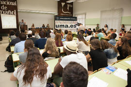 Intervención de Gaspar Garrote. Graduación del alumnado del CIE de la Universidad de Málaga. Centro Internacional de Español. Junio de 2015