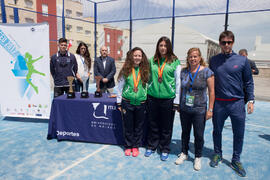 Entrega de medallas. Campeonato de España Universitario de Pádel. Antequera. Abril de 2017