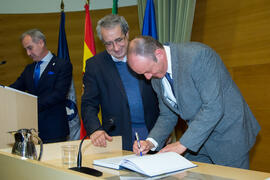 Toma de Posesión de Juan Soto Martín como nuevo catedrático del Departamento de Química Física de la Universidad de Málaga. Edificio del Rectorado. Febrero de 2018