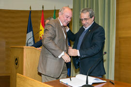 Toma de posesión de Jesús Eduardo Carretero Rubio como nuevo catedrático de Física Aplicada. Edificio del Rectorado. Marzo de 2017