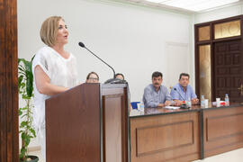 Intervención de Leonor García Agua. Graduación del alumnado del CIE de la Universidad de Málaga. Centro Internacional de Español. Julio de 2015