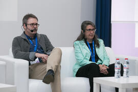 Juan Párraga Montilla y Silvia Mabel Maranzano. 7º Congreso Internacional de Actividad Física Deportiva para Mayores. Escuela Técnica Superior de Ingeniería de Telecomunicaciones y de Informática. Noviembre de 2017