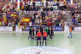 Saludo final. Partido Brasil contra España. 14º Campeonato del Mundo Universitario de Fútbol Sala...