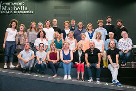 Foto de grupo tras la clase magistral "Clown: El arte de hacer el payaso". Curso de Ver...