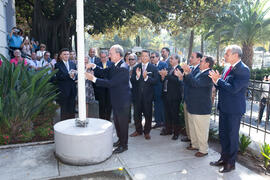 Izado de la bandera de la ONU. Presentación del Centro Internacional de Autoridades y Líderes. Ay...