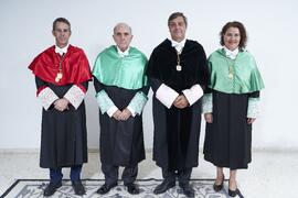 Retrato de grupo previo a la investidura como Doctor "Honoris Causa" por la Universidad de Málaga de Luis Enrique de la Villa. Paraninfo. Octubre de 2024