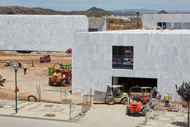 Obras del nuevo Pabellón de Gobierno. Campus de Teatinos. Mayo de 2021