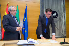 Toma de Posesión de José Jiménez Jiménez como nuevo Director de Secretariado de la Escuela de Doctorado de la Universidad de Málaga. Edificio del Rectorado. Febrero de 2018