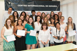 Álvaro García y Cristina Ortega. Graduación de los alumnos del CIE de la Universidad de Málaga. C...