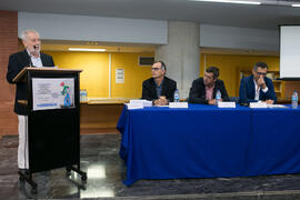 Intervención de José Infante. Homenaje a Pablo García Baena y Antonio Garrido. Biblioteca General. Octubre de 2018