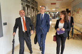 Llegada de Pablo Hernández de Cos a la Facultad de Ciencias Económicas y Empresariales de la Universidad de Málaga. Paraninfo. Octubre de 2022