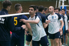 Partido UCAM - Universidad de Almería. Campeonato de España Universitario de Voleibol. Complejo Polideportivo Universitario. Abril de 2018