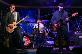 Actuación del grupo musical "Mochingo Blues Band". Welcome to UMA. Bienvenida a los alumnos de intercambio internacional de la Universidad de Málaga. Jardín botánico. Octubre de 2017