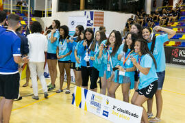 Entrega de medallas. Ceremonia de clausura del Campeonato Europeo Universitario de Balonmano. Ant...