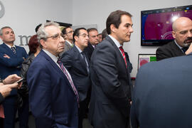 Visita de José Antonio Nieto, Secretario de Estado de Seguridad, a Aeorum. Edificio de Institutos...