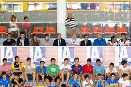 Palco presidencial. Partido clasificatorio entre Club Deportivo UMA Antequera y Universidad de Gé...