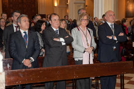 Asistentes a la misa de Lunes Santo. Iglesia de San Agustín. Marzo de 2013