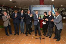 Inauguración de la exposición "La Rosaleda en 75 imágenes". Complejo Polideportivo Univ...