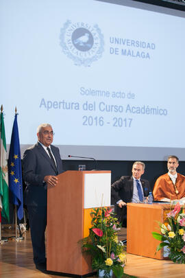 Antonio Ramírez de Arellano en la Apertura del Curso Académico 2016/2017 de la Universidad de Mál...