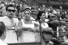 Feria de Málaga. Retrato de Lola Flores en la plaza de toros de la malagueta. Agosto de 1963