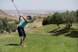 Jugada en el Campeonato Europeo de Golf Universitario. Antequera. Junio de 2019