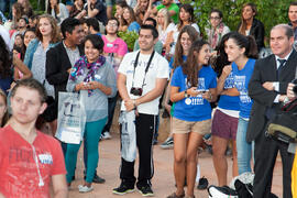 Acto de bienvenida a los alumnos Erasmus de la Universidad de Málaga. Jardín Botánico. Octubre de...