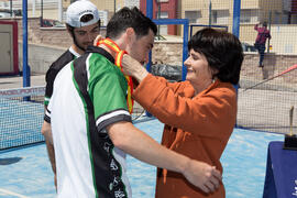 Entrega de medallas. Campeonato de España Universitario de Pádel. Antequera. Abril de 2017