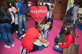 Estand de la Facultad de Ciencias de la Salud. Jornadas de Puertas Abiertas de la Universidad de ...