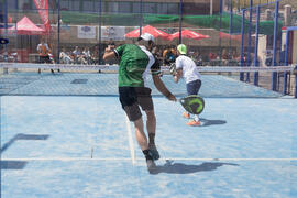 Jugadores en un partido. Campeonato de España Universitario de Pádel. Antequera. Abril de 2017