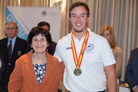 Entrega de medalla. Campeonato de España Universitario de Golf. Antequera. Abril de 2017